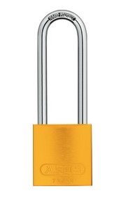 Yellow Aluminum Safety Padlock with 1 9/16